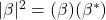 \lvert\beta\rvert^2 = (\beta)(\beta^*)