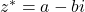 z^* = a - bi