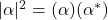 \lvert\alpha\rvert^2 = (\alpha)(\alpha^*)